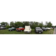 A couple of panoramic shots of the Alfa car corral