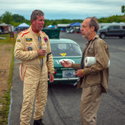 Paul (right) and Bill Shields compare notes