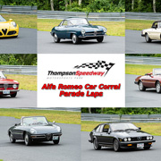 A couple of collages of photos taken of our Alfas out doing parade laps
