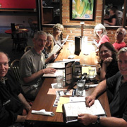 A few shots of the gang at the several tables we occupied