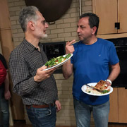 Likewise, Giorgio explains to John what to do with his pizza