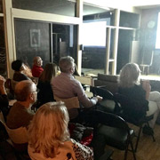Movie time! A few shots of our ad hoc theatre in use