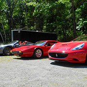 Several photos of the cars (and people) that participated in the event