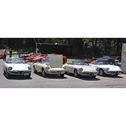 Several photos of the cars (and people) that participated in the event
