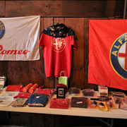 Door prize time - here's the table all laid out before the items started going home with the attendees