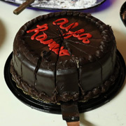 A close-up of the Alfa Romeo cake