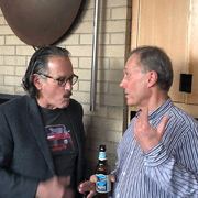 Fran and Jim in rapt discussion