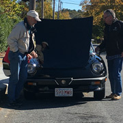 Bob Rupp's Spider began to complain, but he and John DeWaele reattached an air hose and off we went!