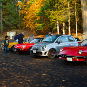 Some photos of our Alfas and us before driving up to the castle