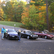 Some photos of our Alfas and us before driving up to the castle