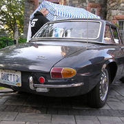 Gary Venable's 330,000-mile Duetto with custom-painted hardtop caught everyone's attention