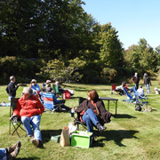 Some photos of the gang enjoying our al fresco BYO luncheon