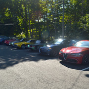 Some of our cars at the assembly point