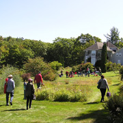 Arriving for the post-Sortie gathering at Casa Walker in Ashfield