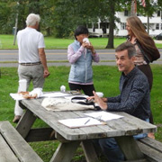 Peter Walker manning the AONE Berkshires Sortie registration desk