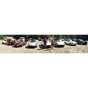 Several shots of our cars as we stopped at the Berkshire East ski area