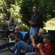 A few photos of the gang enjoying lunch, the air, and the view