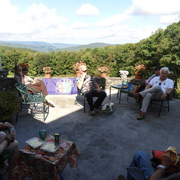 A few photos of the gang enjoying lunch, the air, and the view