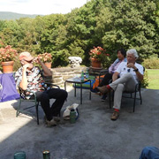 A few photos of the gang enjoying lunch, the air, and the view