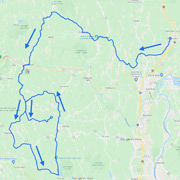 A map of the route that the Sortie traversed
