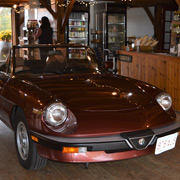 Our Alfas idling through the innards of the Winery