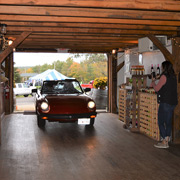 Our Alfas idling through the innards of the Winery