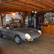 Our Alfas idling through the innards of the Winery
