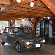 Our Alfas idling through the innards of the Winery