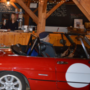 Our Alfas idling through the innards of the Winery