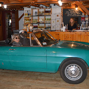 Our Alfas idling through the innards of the Winery