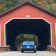 Our route takes us through the one covered bridge in central Mass